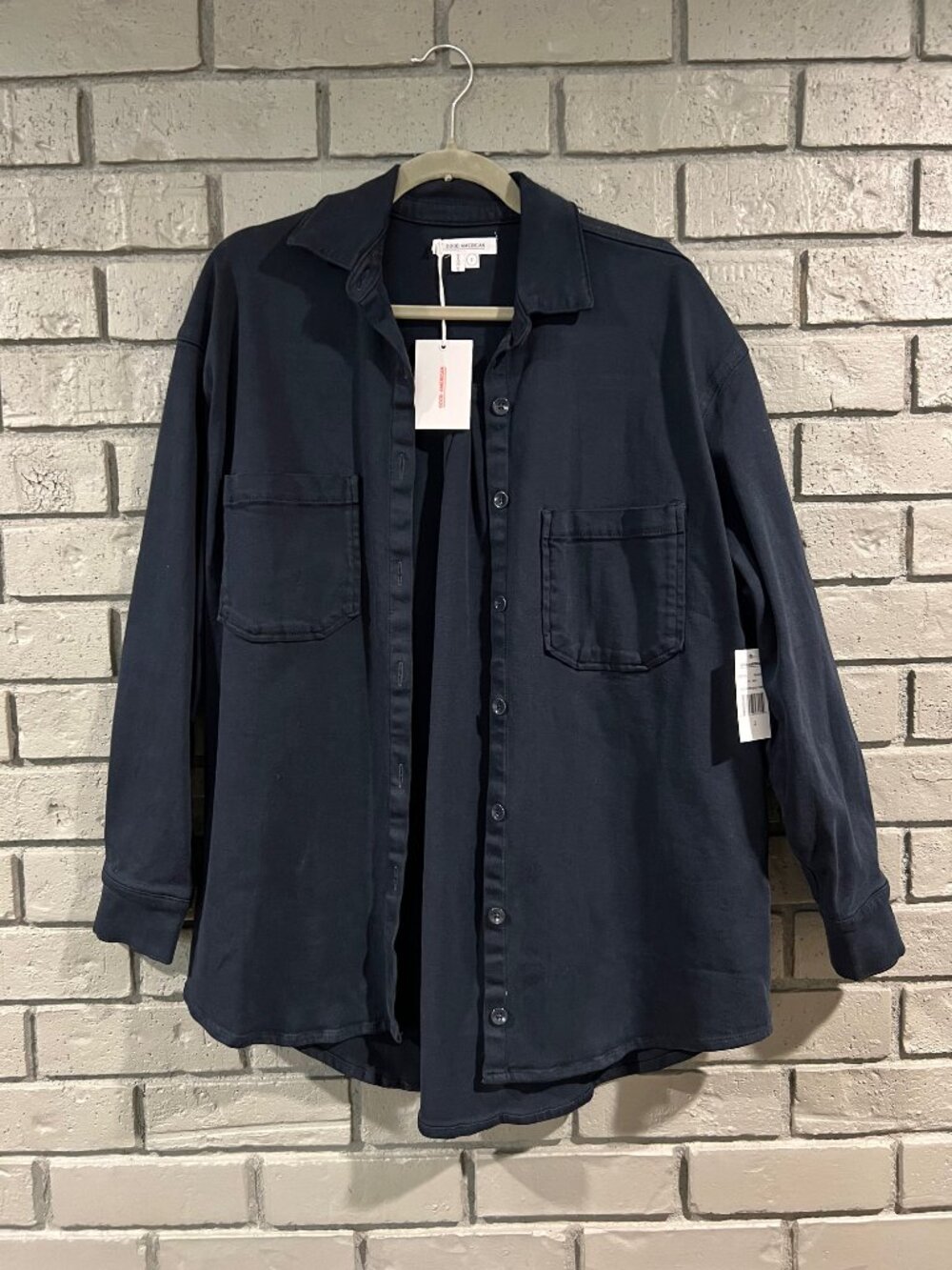 Good American BETTER BOYFRIEND SHIRT Size 2 (medium)
